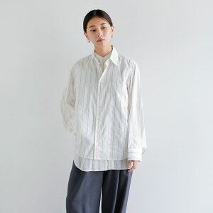 beautiful people �r���[�e�B�t���s�[�v�� �_�u���t�����g �R�b�g�� �V���N �X�g���C�v �V���c �gDouble-front cotton silk JQstripe shirt�h 1545106009-kk ���j�Z�b�N�X�y�N�[�|���Ώہz