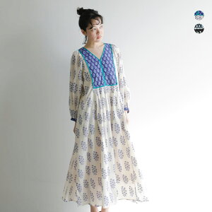 ne Quittez pas �k�L�e�p �R�b�g���{�C�� �G�X�j�b�N �v�����g �M���U�[ �h���X �gCotton Voile Ethnic Combination Print Gather Dress�h 010400ce1-41zd6-kk ���f�B�[�X�y�ē��ׁz