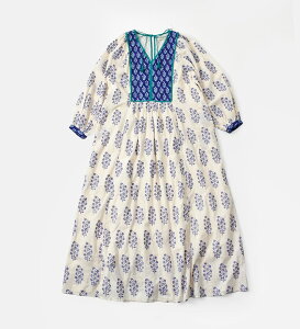 �y�N�[�|���Ώہzne Quittez pas �k�L�e�p �R�b�g���{�C�� �G�X�j�b�N �v�����g �M���U�[ �h���X �gCotton Voile Ethnic Combination Print Gather Dress�h 010400ce1-41zd6-kk ���f�B�[�X�y�ē��ׁz