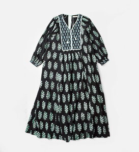 �y�N�[�|���Ώہzne Quittez pas �k�L�e�p �R�b�g���{�C�� �G�X�j�b�N �v�����g �M���U�[ �h���X �gCotton Voile Ethnic Combination Print Gather Dress�h 010400ce1-41zd6-kk ���f�B�[�X�y�ē��ׁz