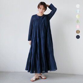 セール【30%OFF】ne Quittez pas ヌキテパ コットンボイル ティアード マキシ ドレス Cotton Voile Tiered Maxi Dress 010400ca1 レディース