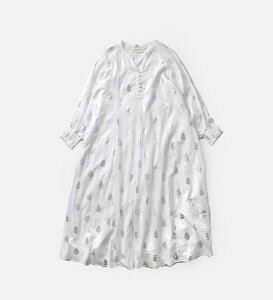 ne Quittez pas �k�L�e�p �R�b�g���{�C�� �t�����[���v�����g �X���[�u �h���X Cotton Voile Foil Flower Print Sleeve Dress 010400cm2 ���f�B�[�X 2026ss�V�� �t��