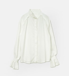 whyto �z���C�g �X�^���h�t�����J���[ �u���E�X �gstand frill collar blouse�h wht26hbl4090 ���f�B�[�X 2026ss�V�� �t��