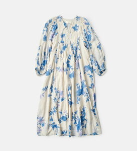 ne Quittez pas �k�L�e�p �R�b�g���{�C�� ���[�Y�v�����g �n���h�X���b�L���O �h���X Cotton Voile Rose Print Hand Smocking Dress 010461wu1 ���f�B�[�X 2026ss�V�� �t�āy�N�[�|���Ώہz