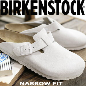 yi[zyKizBIRKENSTOCK Boston BS Modern Suede Antique White (1024740) rPVgbN {Xg AeB[NzCg XG[h U[ fB[X Y T_