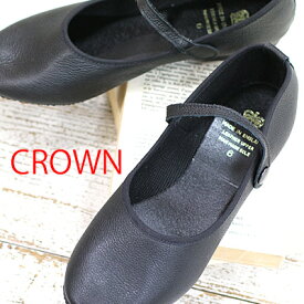 【2023年春夏再入荷】CROWN STRAP COUT JAZZ BLACK ブラック クラウン 靴 ストラップ フラット バレーシューズ レディース ladies 【 repetto　レペット　に並ぶ人気モデル 】