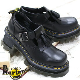 【2024年春夏新作】【国内正規品】 Dr.Martens CORRAN MARY JANE 31494001 BLACK ドクターマーチン メリージェーン 厚底 スクエアトゥ ストラップシューズ レディース