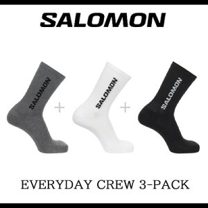 �y2026�N�t�čē��ׁz�y�M�t�g�ɂ��zSALOMON EVERYDAY CREW 3-PACK(BLACK / WHITE / MED GREY MELANGE)LC20862000�T������ �\�b�N�X3�p�b�N �u���b�N �O���[ �z���C�g���j�Z�b�N�X