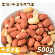 送料無料 素煎り千葉産落花生（千葉県産）500g ゆうパケット 千葉産 早生品種 ナカテユタカ 自社焙煎 ら…