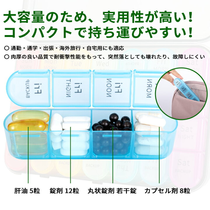 ピルケース 1週間分 1日4回 薬ケース 携帯 かわいい 持ち運び 薬箱 習慣 旅行 飲み忘れ防止 虹色 着脱式 薬入れ 防湿 ポータブル 実用 お 薬 収納 常備薬 サプリメント 錠剤 管理 保管 ペンダント保存 仕切り 小型 コンパクト 半透明の黒ボックス 上質 お ピルケース 1週間分 1日4回 薬ケース 携帯 かわいい 持ち運び 薬箱 習慣 旅行 飲み忘れ防止 虹色 着脱式 薬入れ 防湿 ポータブル 実用 お 薬 収納 常備薬 サプリメント 錠剤 管理 保管 ペンダント保存 仕切り 小型 コンパクト 半透明の黒ボックス 上質 お