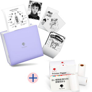 �~�j�v�����^�[ Phomemo M02 �X�}�z�v�����^�[ ���o�C���v�����^�[ 3�����M���� �V�[�� 203DPI �|�[�^�u���R���p�N�g �T�[�}���v�����^�[ ���x�����C�^�[ ���^ �����^�� ���m�N�� Bluetooth �y�� ��
