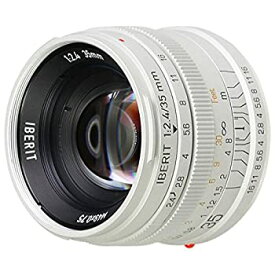 【中古】（非常に良い）KIPON 単焦点レンズ IBERIT (イベリット) 35mm f / 2.4レンズ for Fujifilm Xレンズ Frosted Silver(つや消し シルバー)