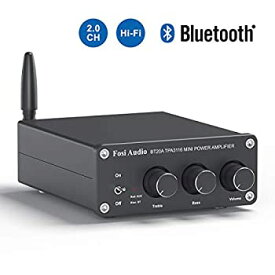 【中古】Fosi Audio BT20A Bluetooth 4.2ステレオオーディオ2チャンネルHi-Fiアンプ100W x 2（電源付き）