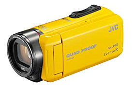 【中古】JVC ビデオカメラ Everio R 防水5m 防塵仕様 耐低温 耐衝撃 内蔵メモリー32GB イエロー GZ-R400-Y