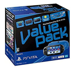 【中古】（非常に良い）PlayStation Vita Value Pack Wi-Fiモデル ブルー/ブラック（メーカー生産終了）