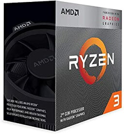 【中古】（非常に良い）AMD Ryzen 3 3200G with Wraith Stealth cooler 3.6GHz 4コア / 4スレッド 65W YD3200C5FHBOX