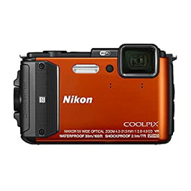 【中古】（非常に良い）Nikon - Coolpix AW130 16.0メガピクセル 防水デジタルカメラ-オレンジ