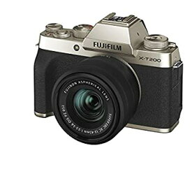 【中古】FUJIFILM ミラーレス一眼カメラ X-T200レンズキット シャンパンゴールド X-T200LK-G