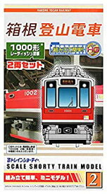 【中古】（非常に良い）バンダイ Bトレインショーティー 箱根登山電車 1000形 レーティッシュ塗装 2両セット NewHGフレーム プラモデル