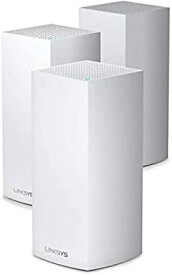 【中古】（非常に良い）Linksys Wi-Fi 6 ルーター 無線LAN メッシュ対応 トライバンド AX4200 (2402 + 1201 + 574 Mbps) MX4200 × 3台セット MX12600-JP-A