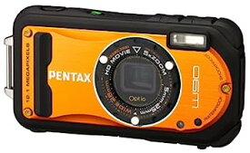 【中古】（非常に良い）PENTAX 防水デジタルカメラ Optio W90 シャイニーオレンジ OPTIOW90SO