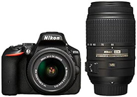 【中古】（非常に良い）Nikon デジタル一眼レフカメラ D5500 ダブルズームキット ブラック 2416万画素 3.2型液晶 タッチパネルD5500WZBK
