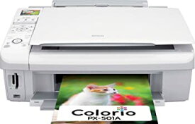 【中古】（非常に良い）旧モデル エプソン MultiPhoto Colorio 普通紙くっきり フォト複合機 4色顔料インク PX-501A