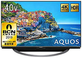 【中古】シャープ 40V型 液晶 テレビ AQUOS 4T-C40AJ1 4K Android TV 回転式スタンド 2018年モデル