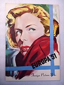 【中古】1953年映画パンフレット　ヨーロッパ1951年　ロベルト・ロッセリーニ監督　イングリッド・バーグマン　アレクザンダー・ノックス