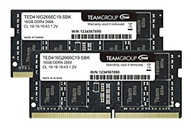【中古】Team ノートPC用 SO-DIMM DDR4 2666MHz PC4-21300 16GBx2枚組 32GBkit 無期限保証