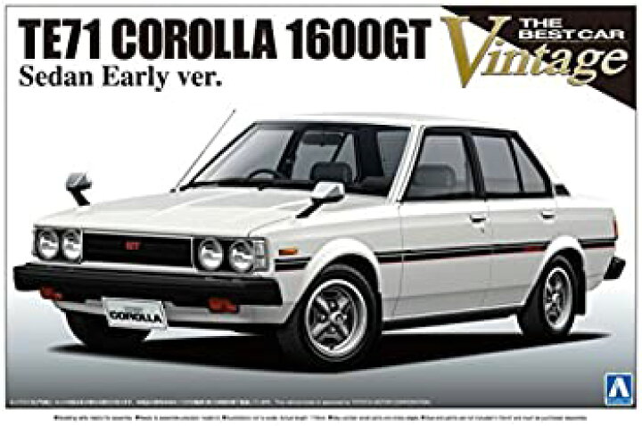 楽天市場 中古 青島文化教材社 1 24 ザ ベストカーヴィンテージシリーズ No 38 トヨタ Te71 カローラセダン1600gt 前期型 プラモデル オマツリライフ別館