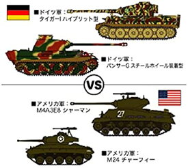 【中古】（非常に良い）ハセガワ 1/72 ドイツ陸軍 タイガーI & パンサーG VS M4A4E8シャーマン & M24チャーフィー ライン川突破作戦 プラモデル 30035