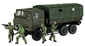 【中古】青島文化教材社 1/72 ミリタリーモデルシリーズ No.11 陸上自衛隊 3 1/2t トラック装甲強化型 隊員6体セット プラモデル