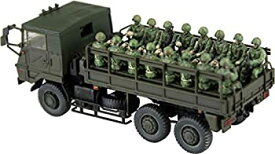 【中古】青島文化教材社 1/72 ミリタリーモデルシリーズ No.12 陸上自衛隊 73式大型トラック 3t半 乗車隊員20体セット プラモデル