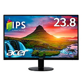 【中古】Acer モニター ディスプレイ AlphaLine 23.8インチ SA240YAbmi フルHD IPS フレームレス HDMI D-Sub スピーカー内蔵 ブルーライト軽減 薄型