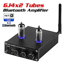 【中古】Fosi Audio T20 Bluetooth真空管アンプヘッドフォンアンプステレオ2チャンネルクラスDアンプ6J4(電源付き)
