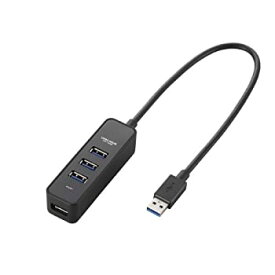 【中古】エレコム USB3.0 ハブ 4ポート バスパワー マグネット付 ブラック U3H-T405BBK