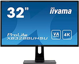 【中古】マウスコンピューター iiyama 4K モニター ディスプレイ XB3288UHSU-B1 (31.5型/VA非光沢/UltraHD 4K2K/3840x2160/DPHDMIx2)