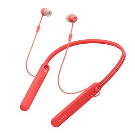 【中古】ソニー ワイヤレスイヤホン WI-C400 : Bluetooth対応 最大20時間連続再生 カナル型 マイク付き 2017年モデル レッド WI-C400 R