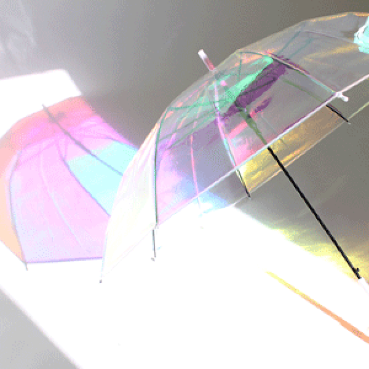 楽天市場】【オーロラ素材 ビニール傘】60cm グラスファイバー