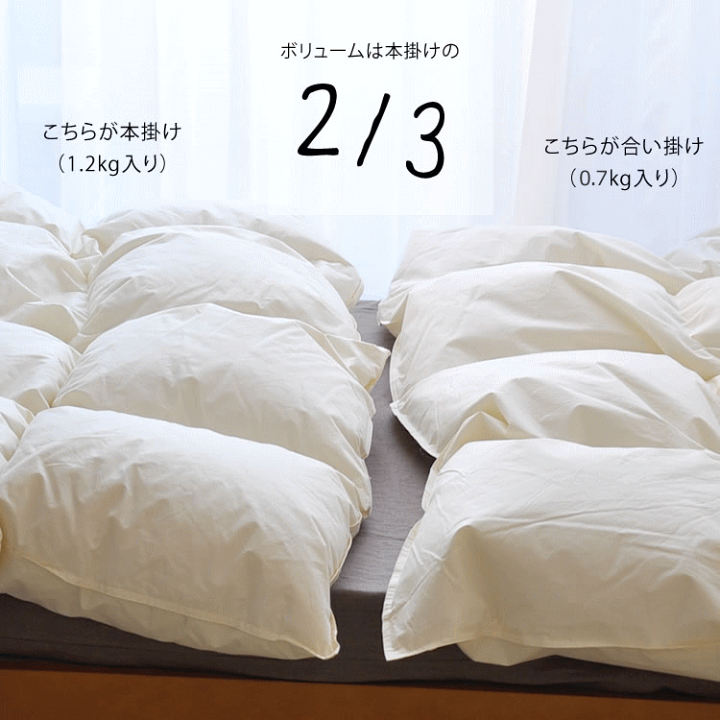 楽天市場】羽毛ふとん 合掛け 羽毛量は2/3 年中快適 ダブル