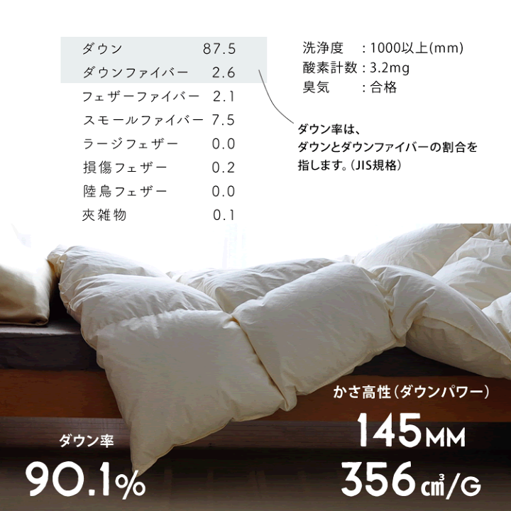 楽天市場】羽毛布団 きなり 綿100% ダブル ニューゴールドラベル