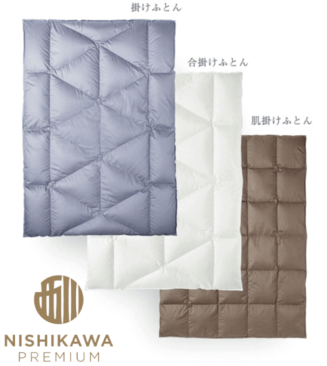 楽天市場】西川プレミアム羽毛ふとん キングサイズ230×210cm