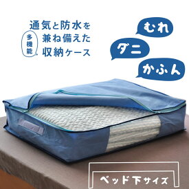布団ケース 毛布ケース ベッド下 保管中のお布団をダニ・ホコリ・花粉・水から守ります ダニ通過率0% 大事な寝具はこの中に ベッド下、クローゼットのすきまに賢い収納 ベッド下用収納袋 毛布、タオルケットなどが2〜4枚入ります 引き出しやすい取っ手付き 布団収納袋