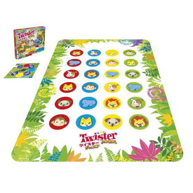 ハズブロ(HASBRO) ツイスター ジュニア、Twister Junior 両面マットで楽しむどうぶつツイスター、2通りのゲーム、3才から遊べるパーティーゲーム、2人~4人で遊べる屋内ゲーム F7478