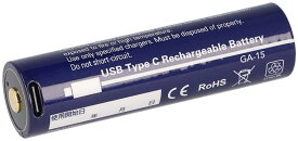 GENTOS(ジェントス) LED ヘッドライト Gシリーズ GH-118RG用 専用充電池 GA-15 ANSI規格準拠 ネイビー 直径19×71mm