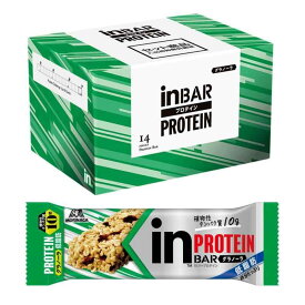 inバー プロテイン グラノーラ プロテインバー フルーツの入ったザクザク食感 高タンパク10g 低脂肪 植物性プロテイン 鉄分森永製菓 14個 (x 1)