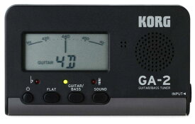 KORG ギター/ベース用チューナー GA-2 個人練習に最適 多弦ギター 多弦ベース フラットチューニング ロングスケールにも対応 200時間連続稼働 軽量 コンパクト