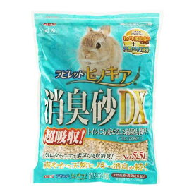 GEX ジェックス ラビレット ヒノキア消臭砂DX5.5L トイレに流せるトイレ砂 消臭成分配合 超吸収 [うさぎ用]