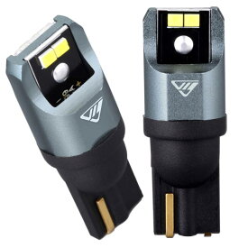 M's Basic by IPF ポジションランプ LED 車用 T10 200lm 6000K ホワイト 12V/24V対応 2本入 車検対応 定電流回路内蔵 電流制限保護機能 両サイド照射 ワイド銅メッキ端子 AMZ-PL007